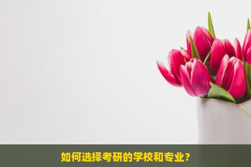 如何选择考研的学校和专业？