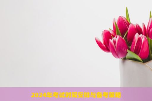 2024年考试时间安排与备考策略