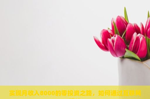 实现月收入8000的零投资之路，如何通过互联网赚钱