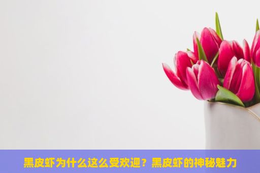 黑皮虾为什么这么受欢迎？黑皮虾的神秘魅力