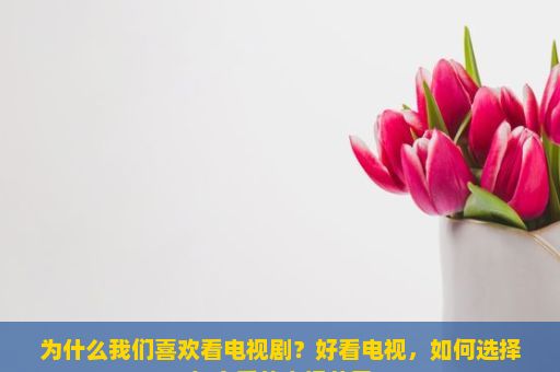 为什么我们喜欢看电视剧？好看电视，如何选择与享受的电视节目