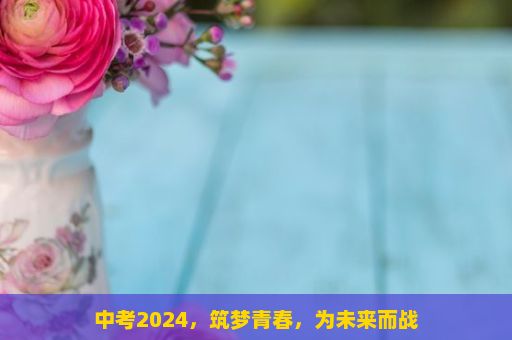 中考2024，筑梦青春，为未来而战