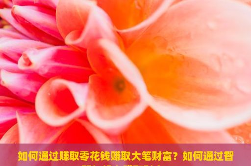 如何通过赚取零花钱赚取大笔财富？如何通过智慧与努力赚取财富？