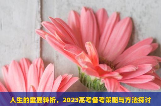 人生的重要转折，2023高考备考策略与方法探讨