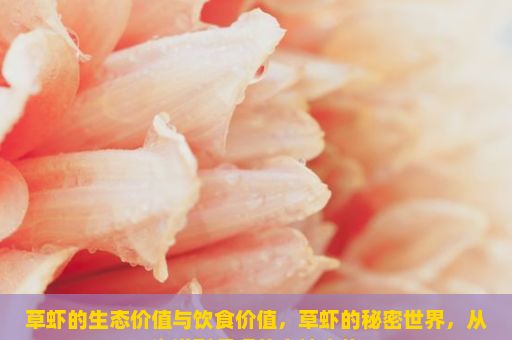 草虾的生态价值与饮食价值，草虾的秘密世界，从海洋到餐桌的奇妙之旅