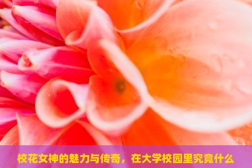 校花女神的魅力与传奇，在大学校园里究竟什么是真正的校花女神？这是一个充满魅力的话题，每个人都有自己心中的答案。有人说，校园女神的气质和智慧就像一朵含苞待放的花朵，需要时间去慢慢绽放；也有人认为，她们就像是春天的雨露，滋润着周围的一切。那么，怎样才能真正成为一个校花女神呢？