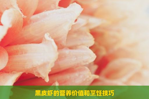 黑皮虾的营养价值和烹饪技巧
