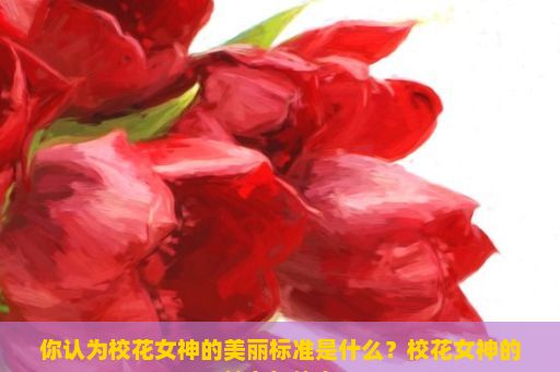 你认为校花女神的美丽标准是什么？校花女神的魅力与传奇