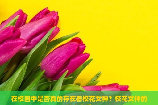 在校园中是否真的存在着校花女神？校花女神的魅力背后