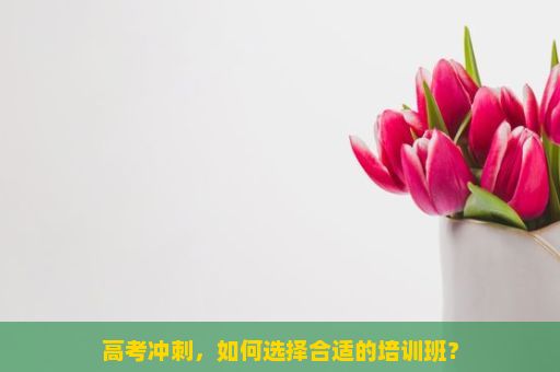 高考冲刺，如何选择合适的培训班？