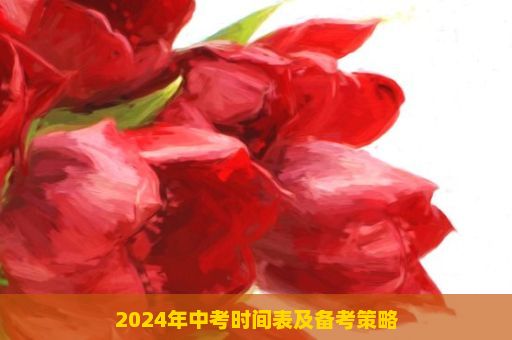 2024年中考时间表及备考策略