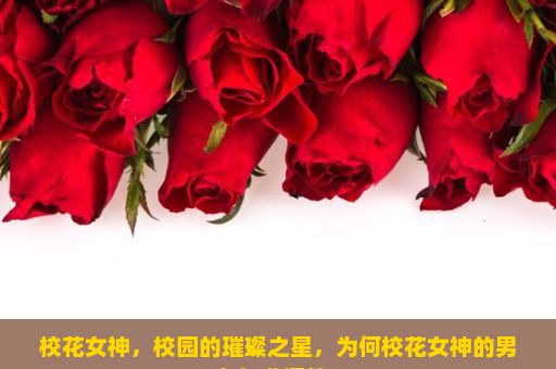 校花女神，校园的璀璨之星，为何校花女神的男友如此深情？