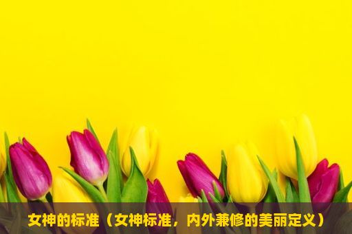 女神的标准（女神标准，内外兼修的美丽定义）