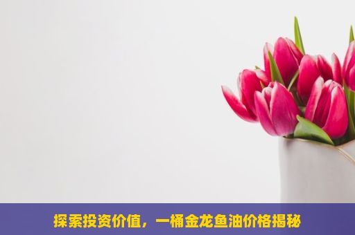 探索投资价值，一桶金龙鱼油价格揭秘