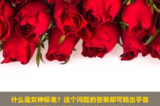 什么是女神标准？这个问题的答案却可能出乎意料，探索女神标准，内外兼修的魅力之谜